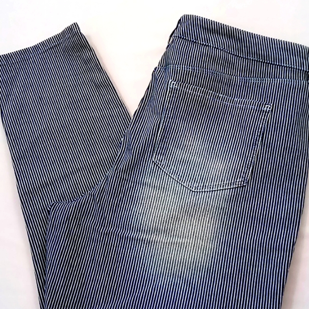 DG2 Designer Stretch Jeans Blue & White pin stripe